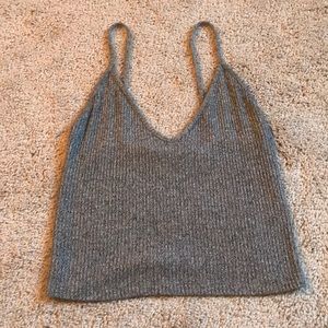 Brandy Melville Grey Fitted tank top